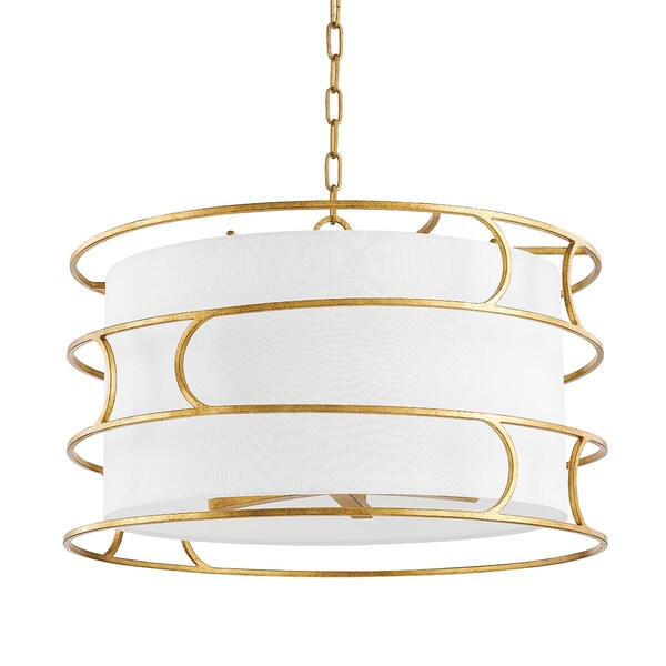 Troy Lighting Reedley 5 Light Chandelier 25.25 In. Vintage Gold Leaf F8125-VGL - main