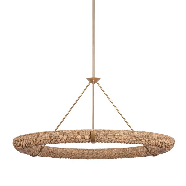 Troy Lighting 9 Light Diego Chandelier Patina Gold Leaf F5436-PGL - main