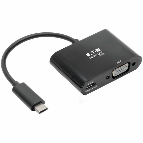 Tripp Lite USB 3.1 GEN 1 USB-C TO VGA ADAPTER WITH USB-C PD CHARGING PORT, THUNDERBOLT 3 CO U444-06N-VB-C - main