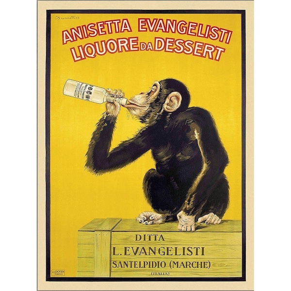 Homeroots 18" x 24" Anisetta Evangelisti Italian Liquor Unframed Print Wall Art 388266 - main