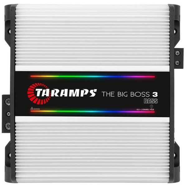 Taramps HIGH POWER Car Audio Amplifier w/With 108 RGB LED effects 1 Channel of 3000 Watts RMS 0.5 to 2 Oh BIGBOSS3BASS - main