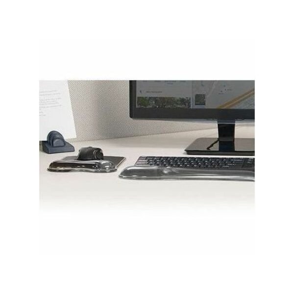 Kensington Duo Gel Mouse Pad Wrist Rest - Gray - 7.63" Dimension - Black/Gray - Gel - TAA Compliant K62399US - main