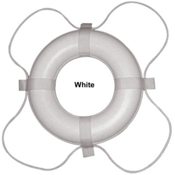 Taylormade-Adidas Taylor Made Vinyl Coated Life Rings - White - 20 in. 52382201 - main