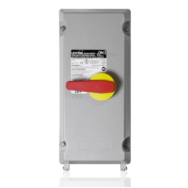 Leviton Disconnect Switch, Fusible, 3PST, Three Phase, NEMA 12, 13, 3R, 4, 4X, 6, 6P, Indoor/Outdoor, PBT LDS60-FAX - main