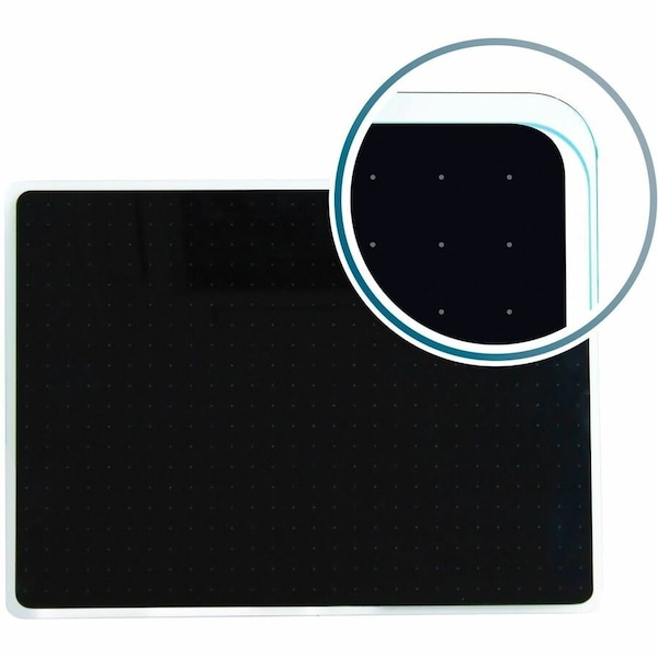 Floortex Board and wall fixing, 40 in, Tempered Glass Frame, Black FCVGM3040BG - main