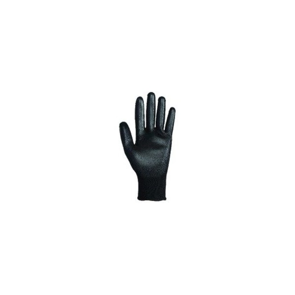 Kleenguard Coated Gloves, Polyurethane, Flat, Palm, 3 Abrasion Level, Black, M (8) 1 PR 13838 - main