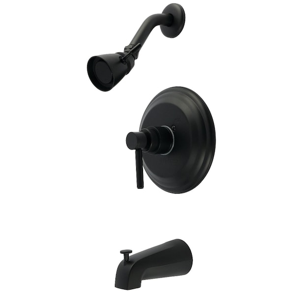 Kingston Brass Single-Handle Pressure Balanced Tub and Shower Faucet, Matte Black KB2630DL - main
