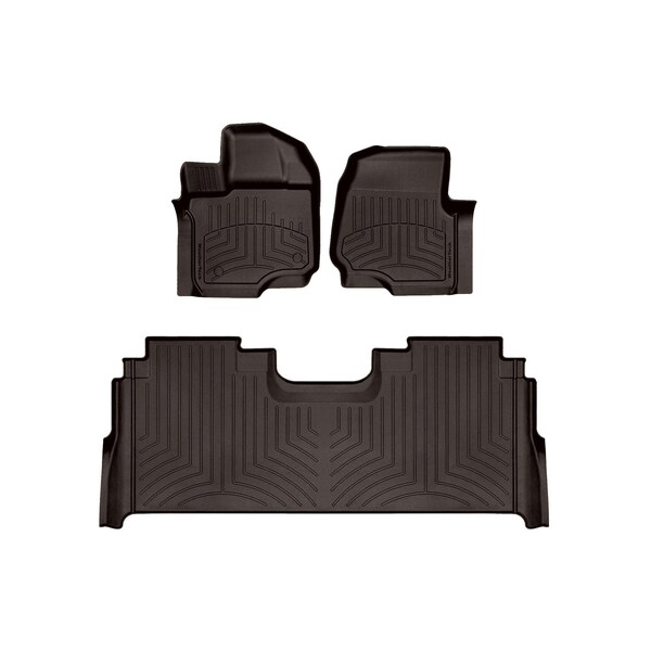 Weathertech Cocoa, Front and Rear FloorLiner HP 47697-1-6IM - main
