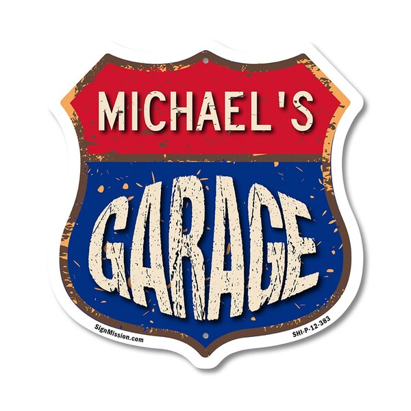 Signmission Michael's Garage, 12 Inch X 12 Inch, Plastic Sign SHI-P-12-383-MICHAEL - main