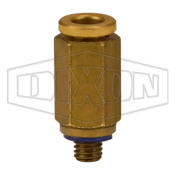 Dixon Legris by 688X 10 Push-In Connector, No10-32 x 1/4 in Nominal, Straight Male x Tube, Brass, Domestic 688X10 - main