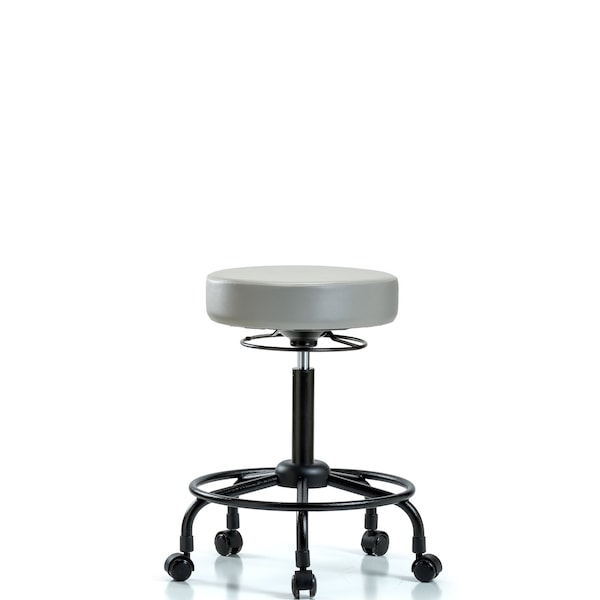 Blue Ridge Ergonomics Bench Stool, Med, Vinyl, RT, Casters, Dov BR-VMBSO-RT-RC-8567 - main