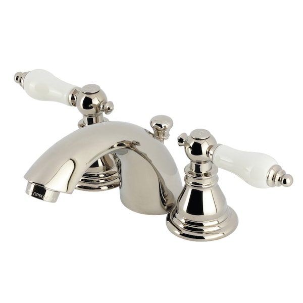 Kingston Brass Mini-Widespread Bathroom Faucet with Pop-Up Drain, Polished Nickel KB956APLPN - main