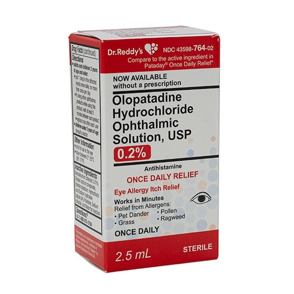 Dr Reddys Laboratories Olopatadine HCl Opthalmic Solution 0.2%, 2.5mL 43598076402 - main