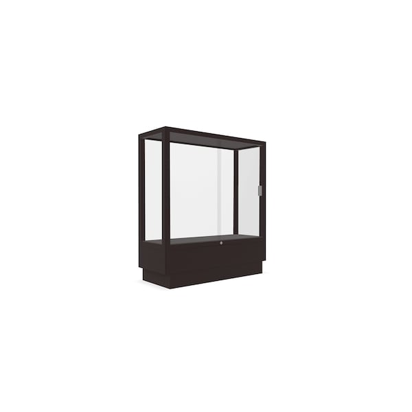 Ghent Heritage Wood Display Case, Urban Walnut Oak Hardwood, White Back, 40''H x 36''W x 14''D 8949M-WB-U - main