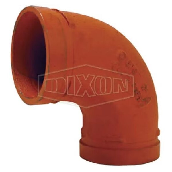 Dixon 90 Series 90Deg Elbow Fitting, 2-1/2 in Nominal, Grooved End Style, Ductile Iron L5025 - main