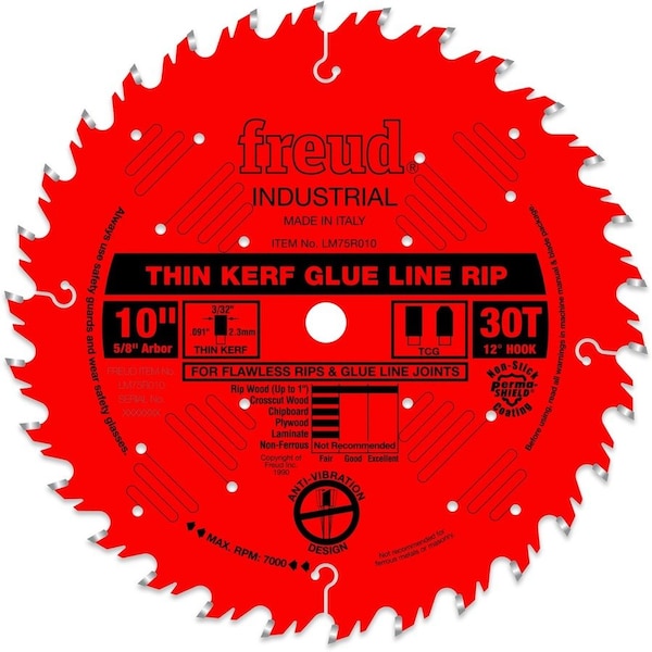 Freud Circular Saw Blade, Carbide, Dia 10 in LM75R010 - main