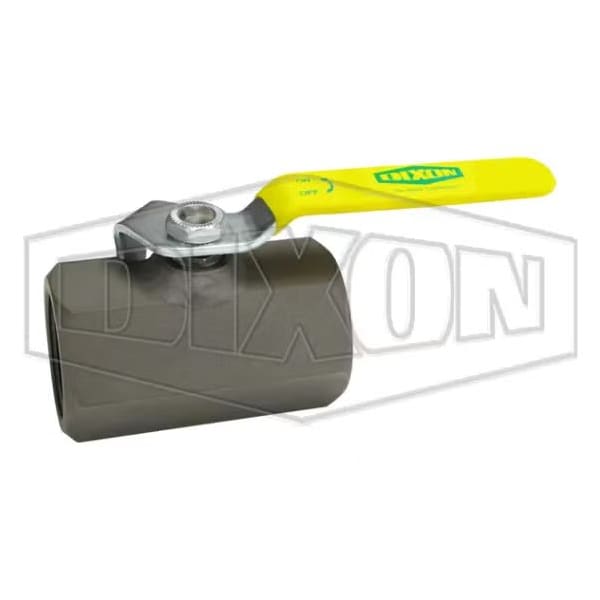 Dixon 2-Way Ball Valve, 1-1/4 in Nominal, FNPT End Style, Carbon Steel Body, Standard Port, PTFE Softgoods IBV125 - main