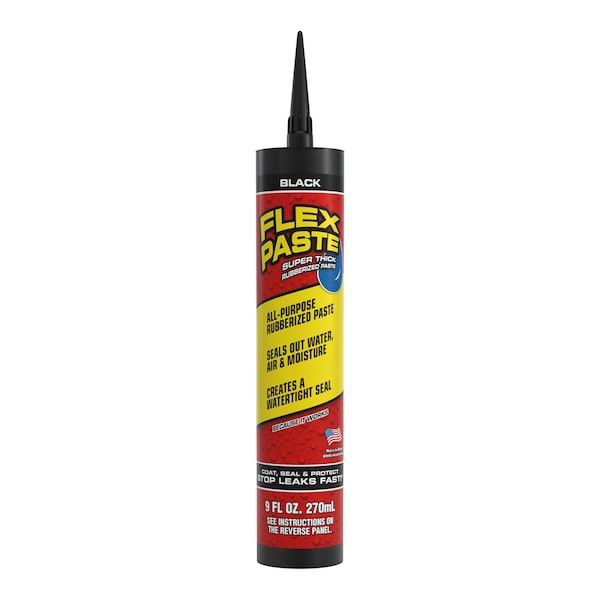 Flex Seal Silicone Sealant, 9 oz, Cartridge, Black, Rubber Base, Not Applicable PFSBLKR10 - main