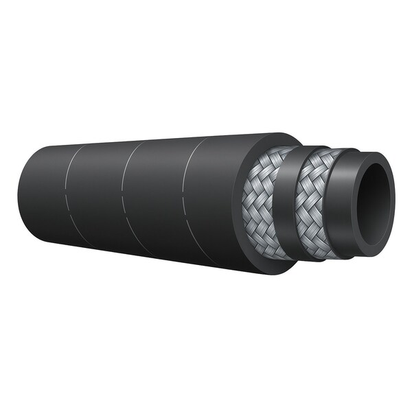 Fairchild Industries Hydraulic hose, 50ft coil, 3/8in ID, 5/8in OD, One braid high-tensile steel wire HY3800R17-50 - main