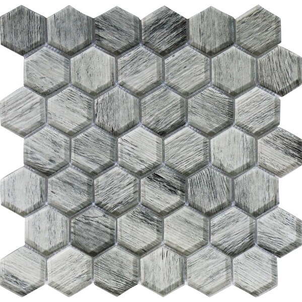 Apollo Tile Light Gray 11.8 in x 11.8 in Glass Glossy Floor and Wall Mosaic Tile 4.83 sqft/case, 5PK APLSRA8804A - main