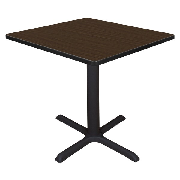 Regency Square Cain Small X-Base Breakroom Table, 30 in W, 30 in L, Neo Walnut TB3030NW - main
