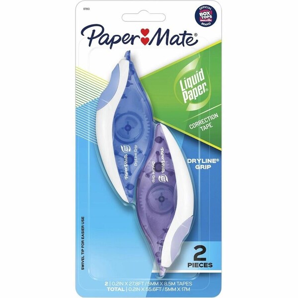 Liquid Paper Correction Tape, White, PK2 87813 - main