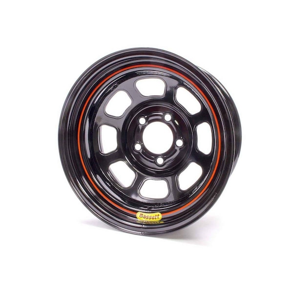 Bassett D58DF4 15 x 8 in. to 5 x 4.5 in. DOT Street Legal Wheel, 4 in. Back Spacing, Black - 24 lbs BASD58DF4 - main