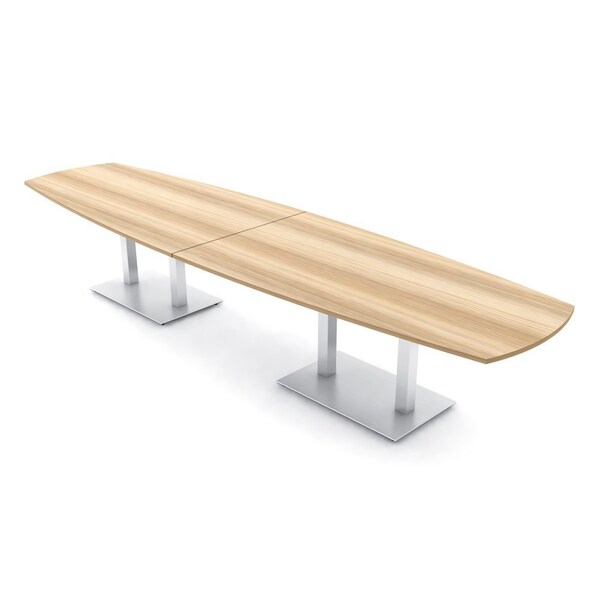 Skutchi Designs Arc Boat Conference Table, 45 in W, 168 in L, Brown HAR-ABOT-48x168-DOU-K525 - main