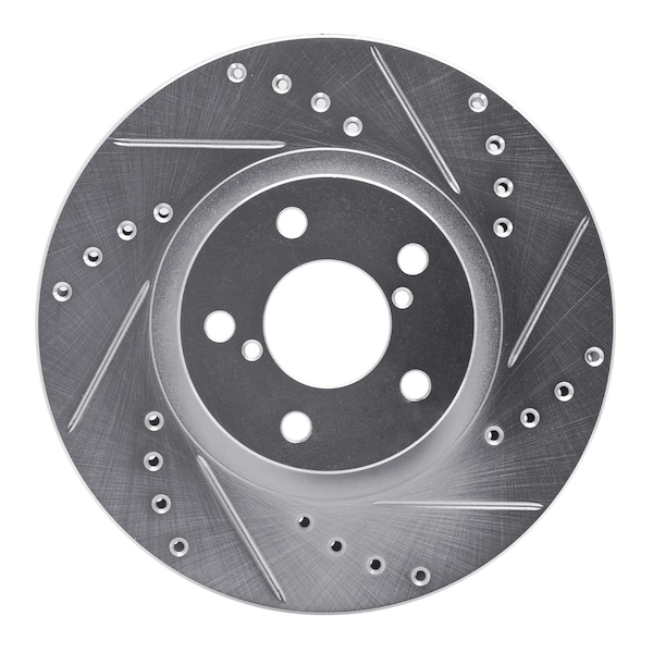 Dynamic Friction Co DFC Brake Rotor - Drilled and Slotted - Silver 631-13009R - main