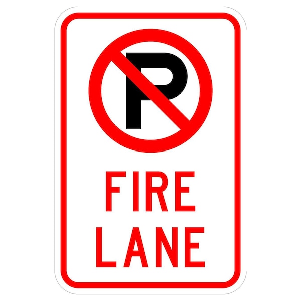 Sign Solutions Usa Parking Sign, 12 in W, Aluminum Sign, White DCS12DWT1218CUS00155 - main