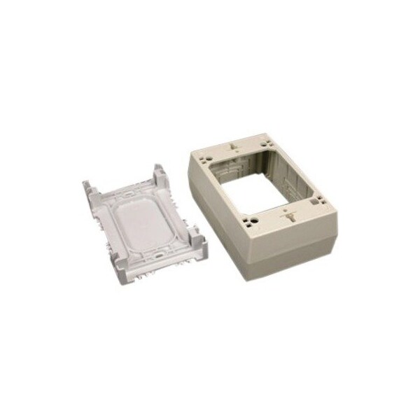 Legrand Cover Plate Raceway, PN03, PN05, PN10 Series, 2 Channel, 3 in W, 1-3/4 in H, 4-3/4 in L, Ivory PSB1V - main