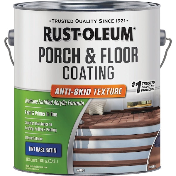 Rust-Oleum 1 Gal. Low VOC Tint Base Satin Anti-Skid Porch & Floor Coating 262367 - main