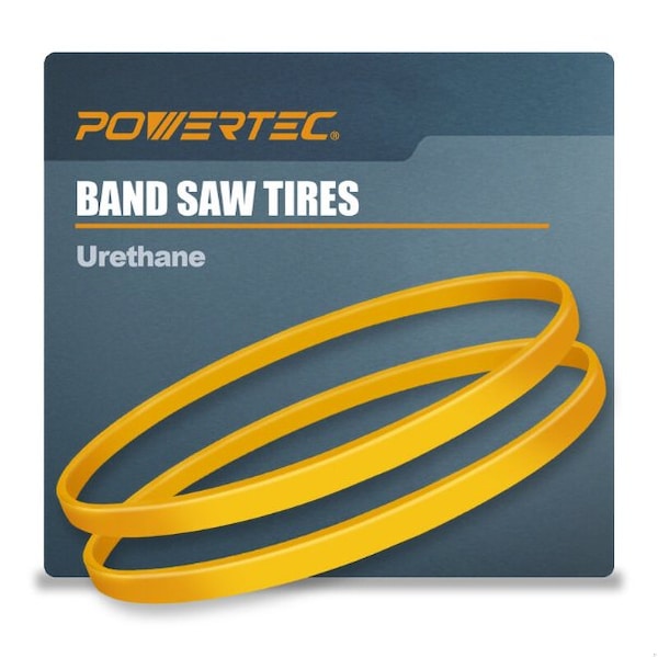 Powertec 14 in. Band Saw Tires, 14 Inch x 1 Inch x .095 Inch, Urethane Bandsaw Tires, 2PK 71725 - main