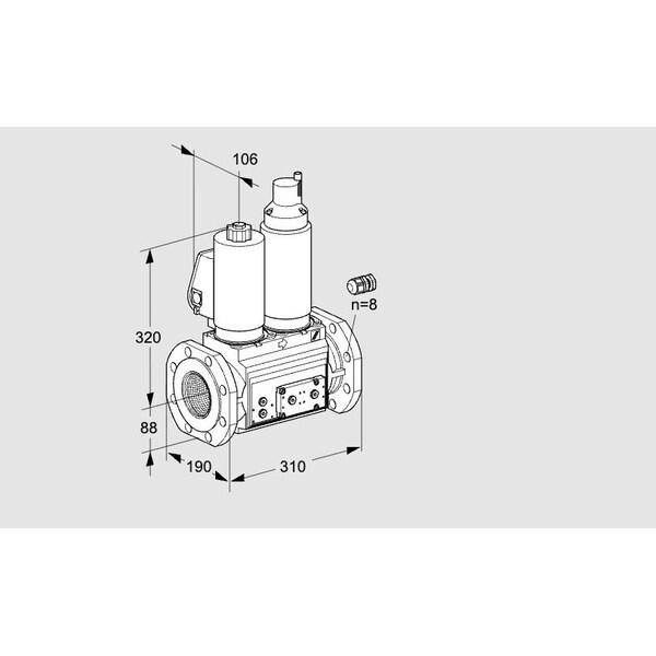 Honeywell Kromschroder Solenoid Valve for Gas/Air, VCS780F05NLWGL3E, 500 mbar, IP65 Rated KS88207044 - main