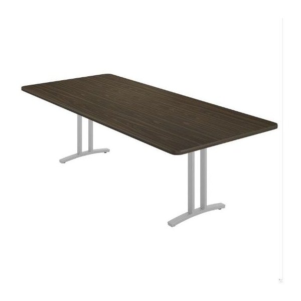 Correll Rectangle Modern Design Conference Table, 96 in W, Particleboard Top, Walnut CC4296R-01-14-01 - main