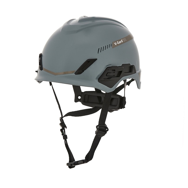 Msa Safety V-Gard H1 Safety Helmet, Trivent, Fas-Trac III Pivot, ANSI, EN12492, Class C, Gray 10204346 - main