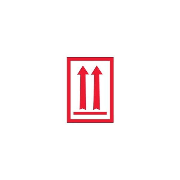 Bubblefast 3 x 5'' - Two Red Arrows Over Red Bar Arrow Labels BFDL1930 - main