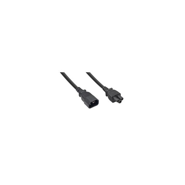 Cable Wholesale Power Cord, C14 to C5, Grounded, 18AWG, Black, 3ft 10W1-15503 - main
