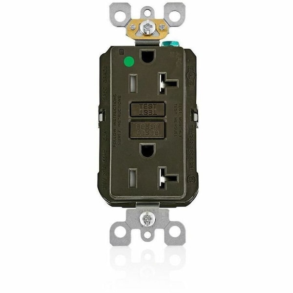 Leviton AFCI Receptacle 20A HG/TR Brown AFTR2-HG - main
