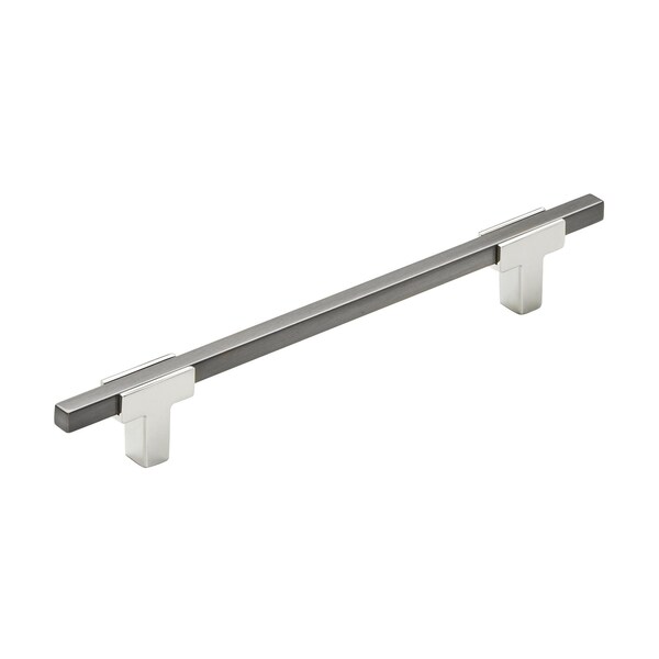 Amerock Urbanite 6-5/16 in 160 mm Center-to-Center Polished Chrome/Black Chrome Cabinet Pull BP77816026BCR - main