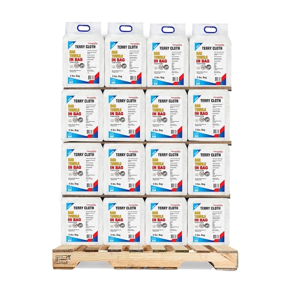 Supremeplus New White Terry Towel Cleaning Rags, 800 lbs. Pallet, 160 x 5 lbs. Bags, 160PK SP-1599 - main