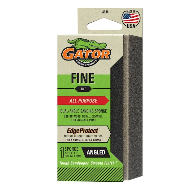 Gator Finishing EdgeProtect Dual-Angle Sanding Sponge, Fine 4638GA - main