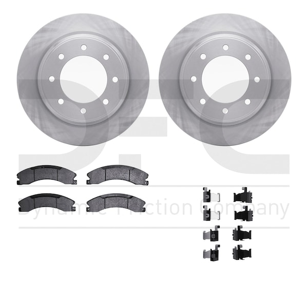 Dynamic Friction Co DFC Brake Rotor- Heavy Duty Brake Pad includes Hardware 6412-67016 - main