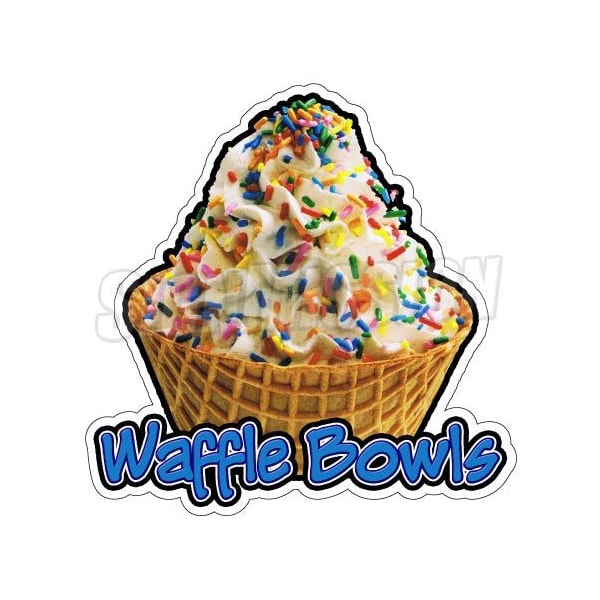 Signmission Waffle Bowls, 12 Inch, Decal D-Waffle Bowls - main