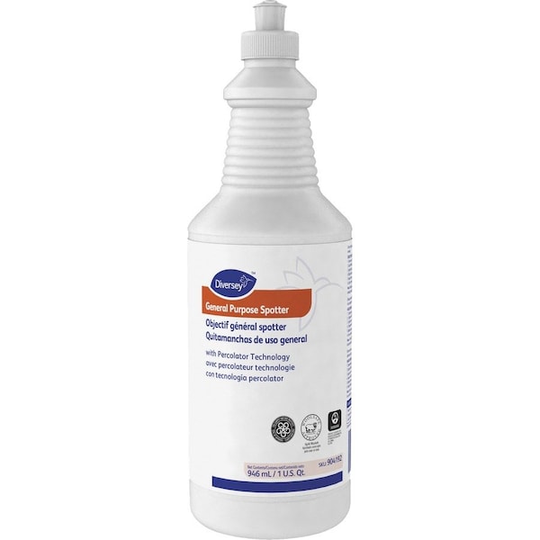 Diversey General Purpose Spotter, Floral Scent, Liquid, 1qt Squeeze Bottle, PK6 904192 - main