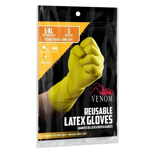 Venom Steel Reusable Gloves, LXL, 9 in L, Latex, Green VEN9125 - main
