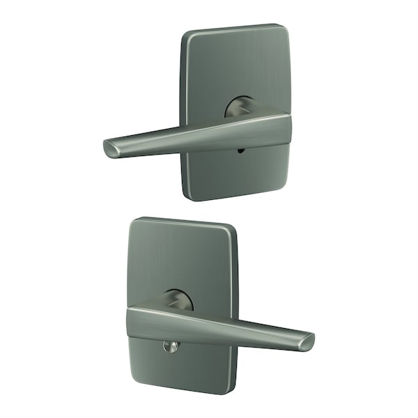 Schlage Residential Schlage Custom Eller Lever with Greene Rose Passage and Privacy Lock with 16600 Latch and 10027 FC21ELR619GEE - main