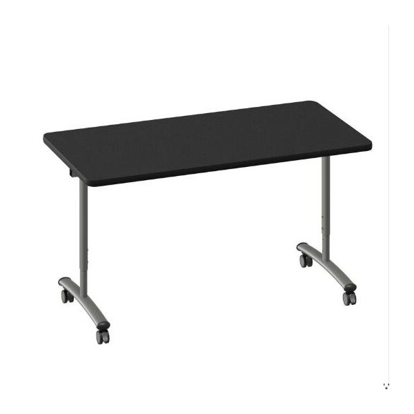 Correll Rectangle Premium Sit To Stand TFL Flip Top Table, 60 in W, 28 in to 38 in H, Particleboard Top FTS3060TF-07-14-09 - main
