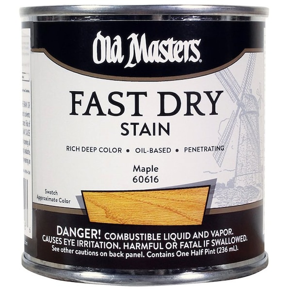 Fast Dry Stain 1/2 Pt Old Masters Maple Interior Oil-Based Wood Stain 60616 - main