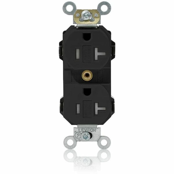 Leviton PlugsandReceptacles, 20A, 125VAC, Blk, Nylon MT563-SE - main